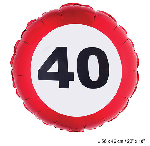 Folienballon Verkehrsschild 30. Geburtstag