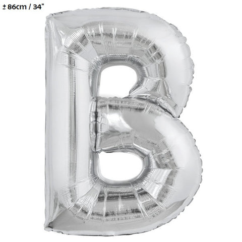 Folienballon Buchstabe "B" Silber