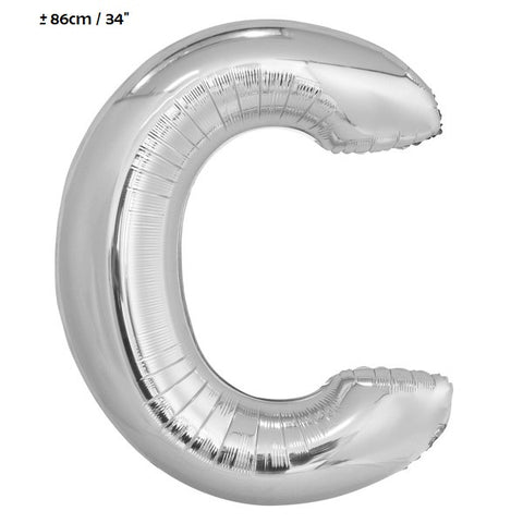 Folienballon Buchstabe "C" Silber