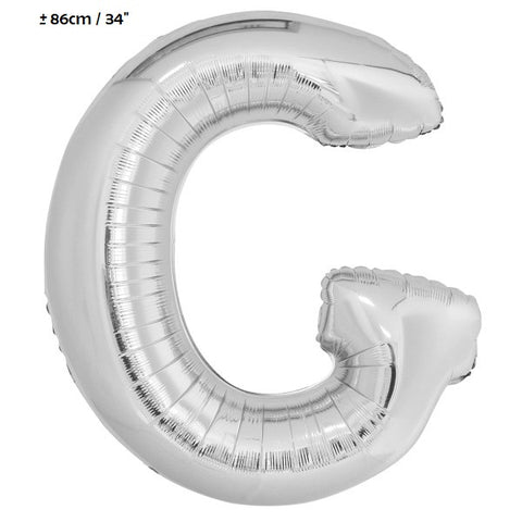 Folienballon Buchstabe "G" Silber