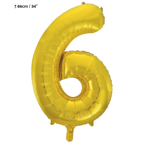 Palloncino foil numero"6"oro